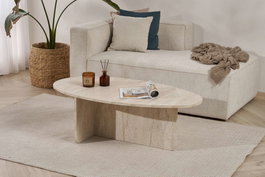 Hanah Home Orba - Travertino Mesa de Café